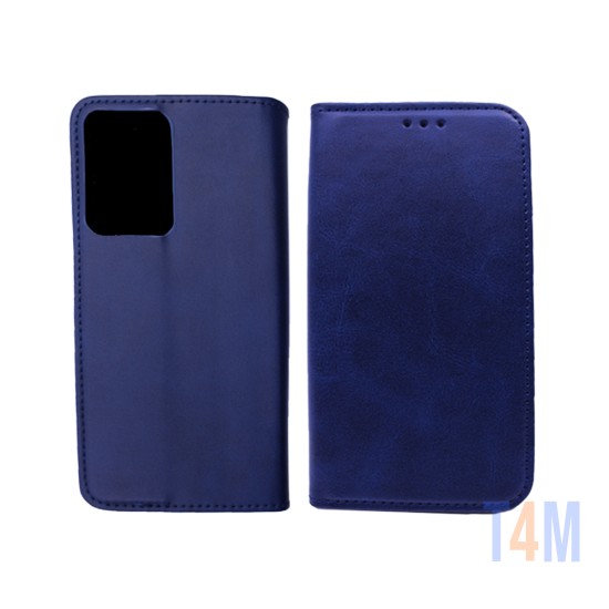 Capa de Couro com Bolso Interno para Samsung Galaxy Note 20 Ultra Azul